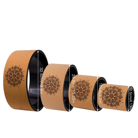 Yoga Wheel l 4-piece Set  Wheel+ Foam Roller for Back Pain Relief