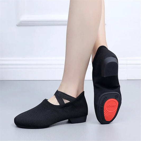 Women's Breathable Ballet Dance Shoes  Soft Soles Comfortable Cheerleading Dancing Shoes