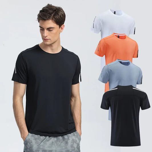 Workout Shirts for Men Short Sleeve Moisture Wicking Quick Dry Active Athletic Men's Gym Performance T Shirts