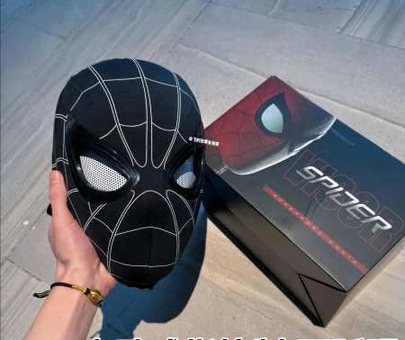 Moving Eyes Super Hero Mask Full Face Adjustment Eyes Size Hero Cosplay Mask for Kids/Adult,Spiderman Mask