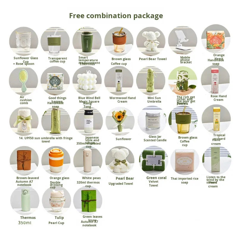 Birthday & Wedding Gift Set with Aromatherapy Bath Salts Candles Soap & More