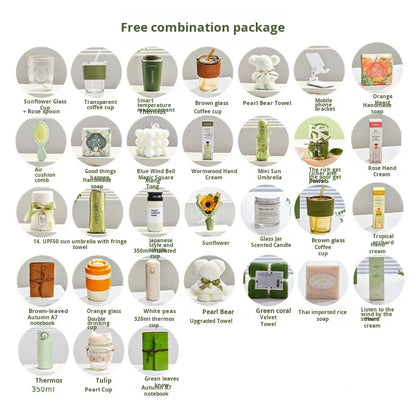 Birthday & Wedding Gift Set with Aromatherapy Bath Salts Candles Soap & More