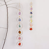 High Quality Natural Healing Crystal Seven Chakra Stonet Raw Crystal 7 Chakra Gemstone Wall Hanger Decor