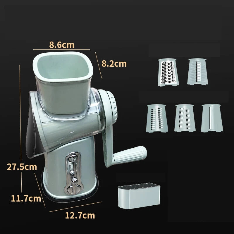Multifunction Food Vegetable Chopper Slicer Stainless Steel Hand Rotary Cheese Grater With Handle Vegetable Shredder