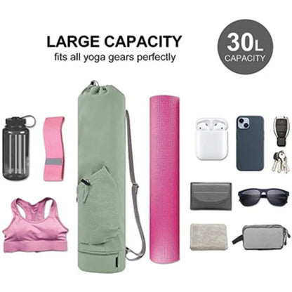 Portable Polyester Yoga Mat Bag Hiking Bag Sport Backpack Sports Shoulder Bag for Yoga Camping Traveling