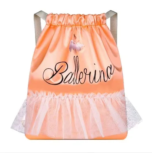 New Designs 4-Color Bag for Girls Children Shinning School Backpacks Girls Drawstring Dancing Bag