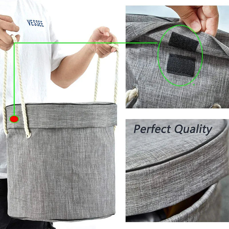 Portable ECO-friendly Kids Polyester Play Mat with Collapsible Toy Storage Organizer Bins Modern Luxury Design for Outdoor Use